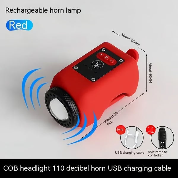 VeloBeam™ 2-in-1 Bike Light & Horn – Bright Bicycle Headlight with Loud Safety Horn for Safer Night Rides